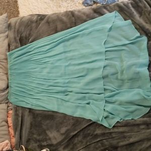 Blue ish teal high-low skirt